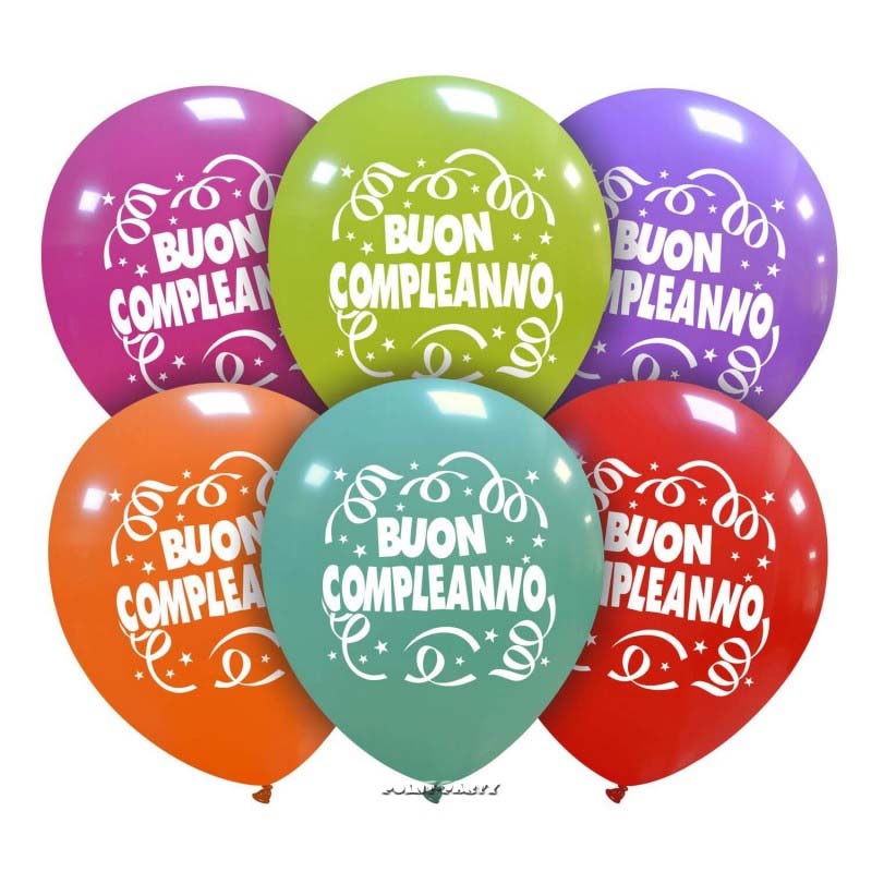 PALLONCINI BUON COMPLEANNO 5,5 INCH. CF. 100 PZ. – Palloncini e