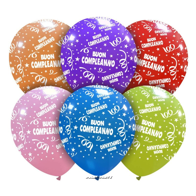 PALLONCINI BUON COMPLEANNO 5,5 INCH. CF. 100 PZ. – Palloncini e Accessori!