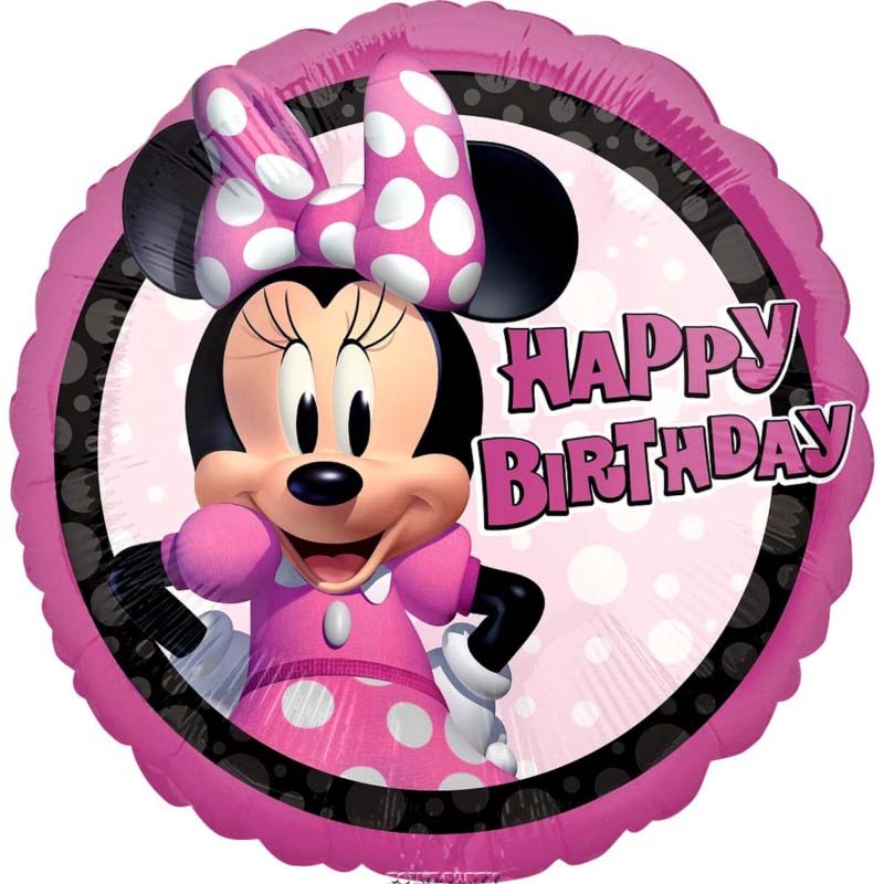 PALLONCINO MYLAR 18 INCH. MINNIE HAPPY BIRTHDAY – Palloncini e Accessori!