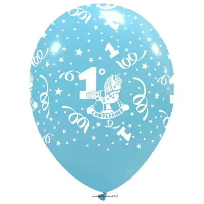 PALLONCINI 1° COMPLEANNO CAVALLINO 12 INCH. CF. 100 PZ. - immagine 2