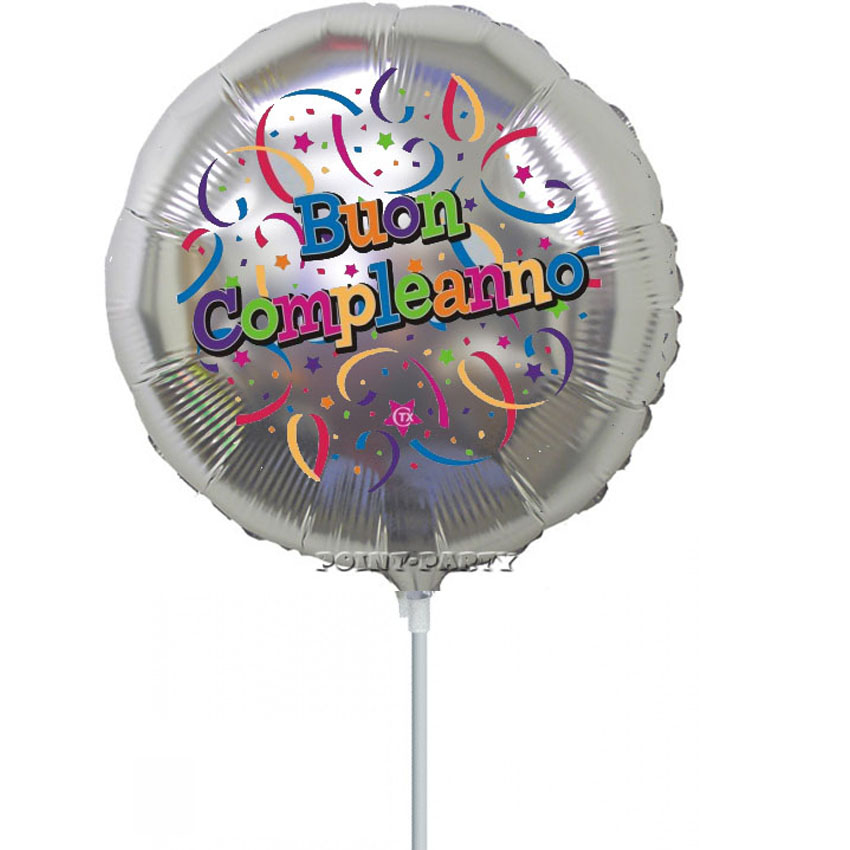 PALLONCINO MINI MYLAR BUON COMPLEANNO - Palloncini e Accessori!