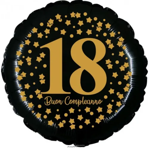 PALLONCINO BUON 18° COMPLEANNO STELLE