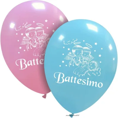 PALLONCINI BATTESIMO ANGIOLETTI P 12 INCH. CF. 100 PZ.