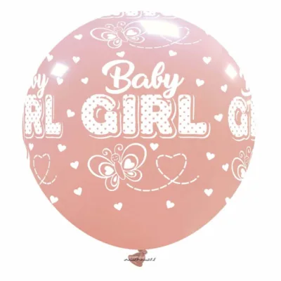 PALLONCINO GIGANTE BABY GIRL FARFALLA