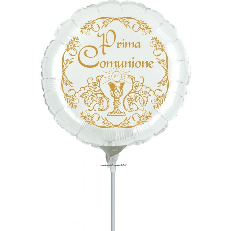 PALLONCINO MINI MYLAR PRIMA COMUNIONE GLITTER