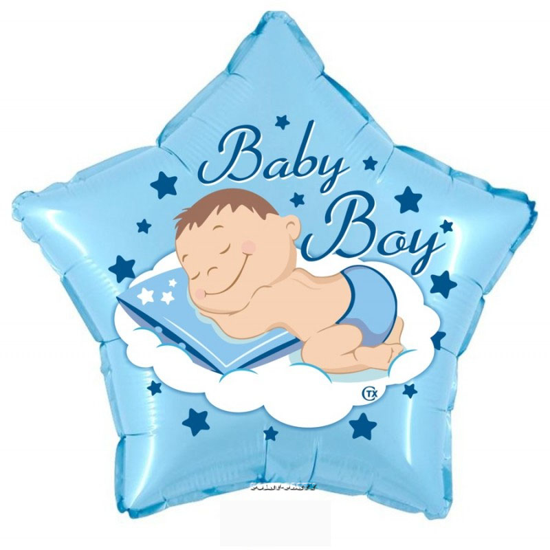 PALLONCINO STELLA MYLAR 18 INCH. BABY BOY - Palloncini e Accessori!