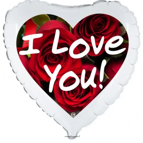 PALLONCINO CUORE 18 inch. I LOVE YOU ROSE ROSSE