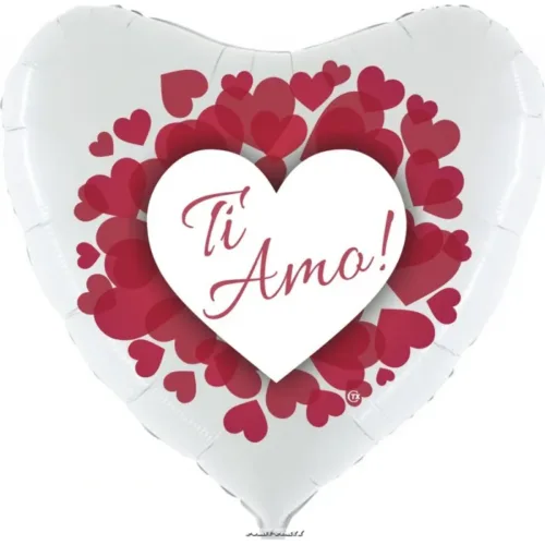 PALLONCINO CUORE 36 inch. TI AMO CUORICINI
