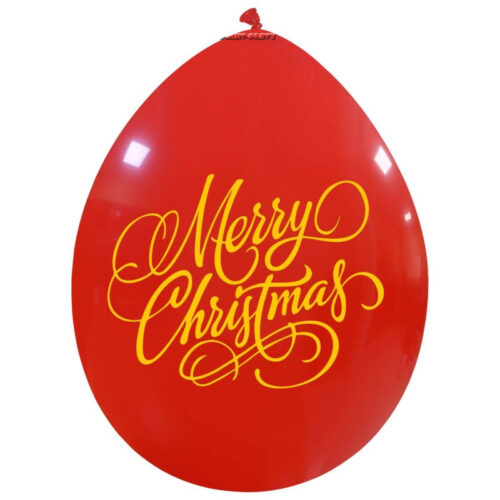 palloncini merry chrystmas rossi da 10 inch.