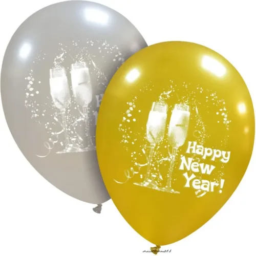 PALLONCINI BRINDISI HAPPY NEW YEAR CF. 100 PZ.