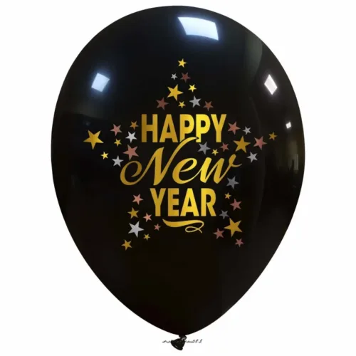 PALLONCINI HAPPY NEW YEAR STELLE 12 INCH. P CF. 100 PZ.