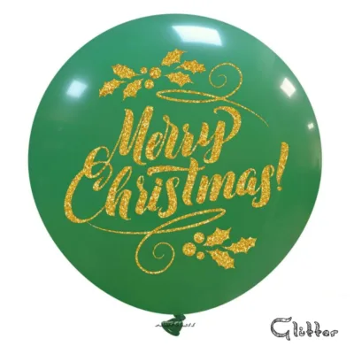 PALLONCINI MERRY CHRISTMAS GLITTER 32 INCH. P CF. 1 PZ. - immagine 3