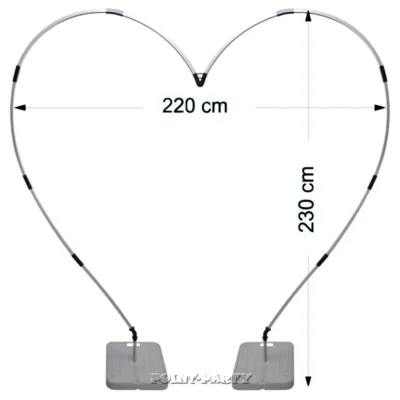 struttura arco cuore palloncini