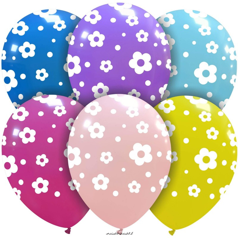 PALLONCINI P 12 INCH. FIORI GRANDI CF. 100 PZ.