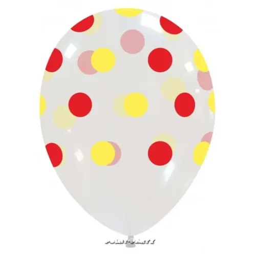 PALLONCINI POIS GIALLO ROSSO CF. 100 PZ.