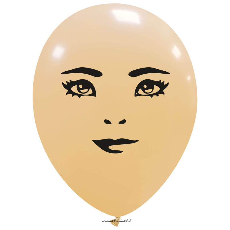 viso faccia donna palloncino