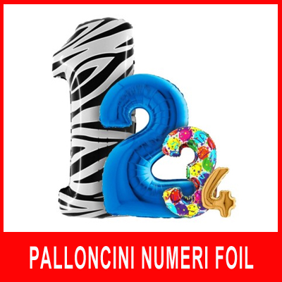 palloncini numeri mylar foil in una vasta gamma di colori e misure