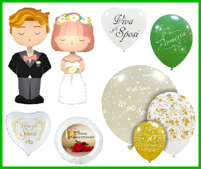 PALLONCINI MATRIMONIO SPOSI