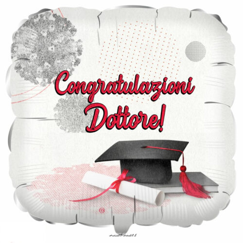 palloncino laurea congratulazioni dottore
