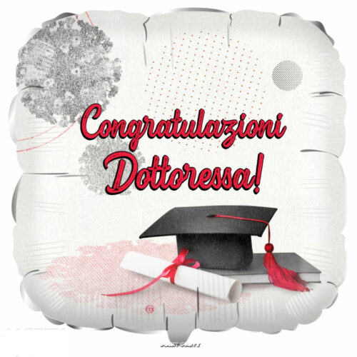 palloncino laurea congratulazioni dottoressa