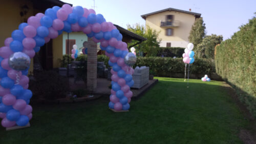 allestimento palloncini gender reveal