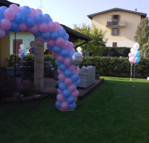 allestimento palloncini gender reveal